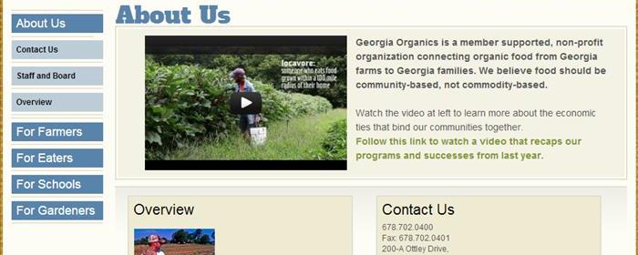 Georgia Organics resources section