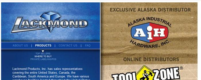 Lackmond product catalog page