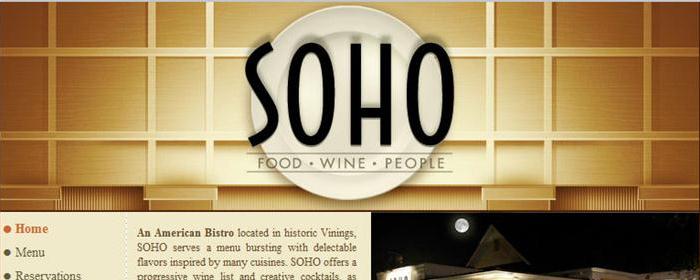 Soho Atlanta restaurant website homepage